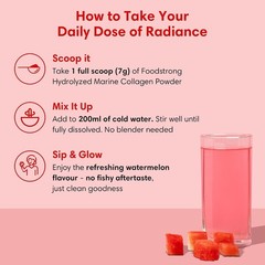 foods.trong Marine Collagen Powder 210g Watermelon Hair Skin Glow