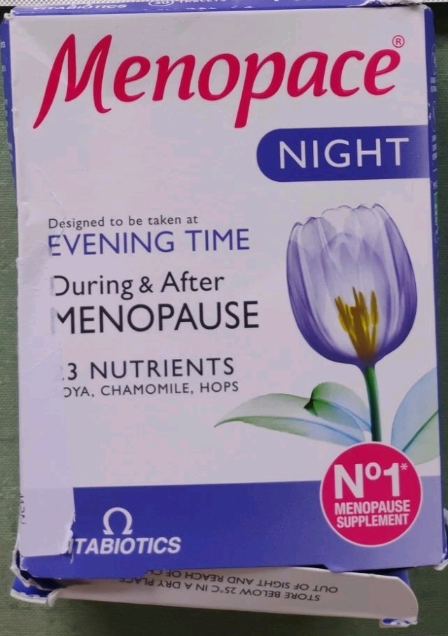 Vitabiotics Menopace Night Tablets 30 Caps Exp 10/2027 Damaged Box