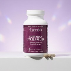 BrainMD Everyday Stress Relief Capsules, 120ct, Vegan Capsules (6 bottles)