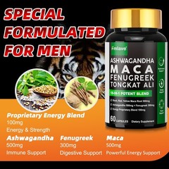 2 Pack Maca Root Capsules -Maca Root Ashwagandha Fenugreek Ginseng L-Arginine US