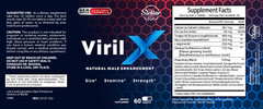 3 Pack Viril X, performance booster for men increases blood flow-60 Tablets x3
