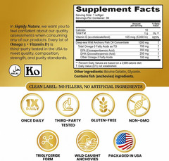 Omega 3 Fish Oil Supplement with Vitamin D3 5000 IU – Omega3 1000Mg Triglyceride