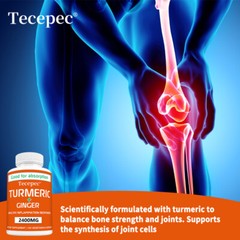 Turmeric 2250mg + Ginger 150mg Capsules – Supports Healthy Joint And Bone