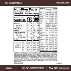SlimFast Original Meal Replacement Shake Mix, Rich Chocolate Royale, 20.18 Oz,