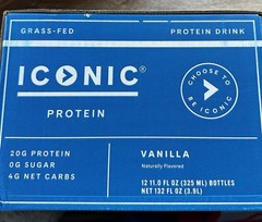 Iconic Protein Drinks Vanilla 12 Pack – Sugar Free & Low Carb – 20g Gras…