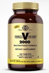 Solgar Formula V 2000 – VM-2000 | 180 Tablets | Exp 7/2028 Multivitamin