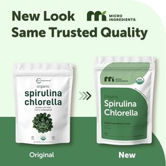 Organic Spirulina Chlorella Tablets, 720 Count