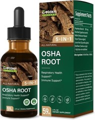 Osha Root Drops Respiratory & Immune Support Supplement Mullein Thyme Licorice