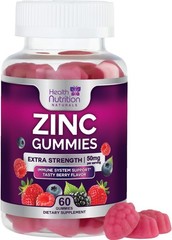 Zinc Supplement 50mg Gummies for Adults – Max Strength Skin Health & Immune Bone