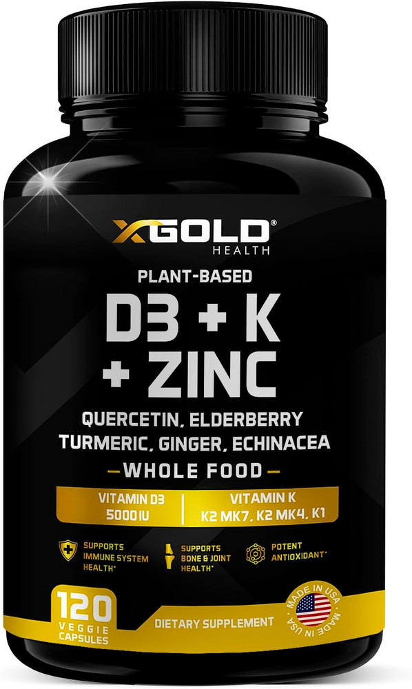 Vitamin D, K2, K1, Zinc, Quercetin, Elderberry, Turmeric, Ginger & Echinacea …