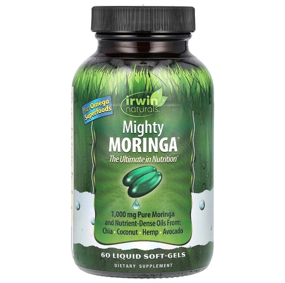 Irwin Naturals Mighty Moringa 60 Liquid Soft-Gels Preservative-Free