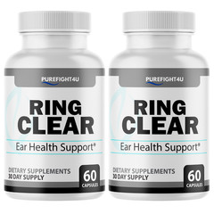 Ring Clear Supplement Ear Health Support & Tinnitus Relief – 2 Bottles