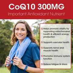 CoQ10 – Co Enzyme Pure Ubiquinone CQ10 Of Coenzyme Q10 300mg 120/240/480 Caps