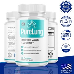 (1-3 Pack) PureLung Advanced Lung Support Supplement Pure Lung 60 Capsules