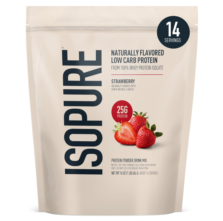 Isopure Low Carb Whey Protein Isolate, Strawberry, 1 lb, 14 Servings