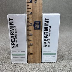Spearmint Oil Pulling Rinse Premium Cold-Pressed 100ml/3.38fl oz. Each 2 Pack