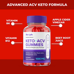 (2 Pack) Biolyfe Keto ACV Gummies Bio Lyfe Keto Gummy Biolife Keto (120 Gummies)