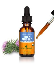 Herb Pharm Milk Thistle Liquid Extract: Organic 1 Fl Oz (Pack of 1), No Color