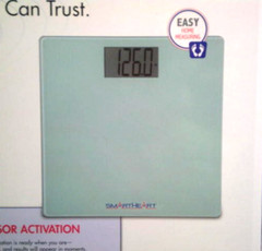 SmartHeart Digital Weight Scale Tempered Glass Platform 438 lbs Capacity NEW