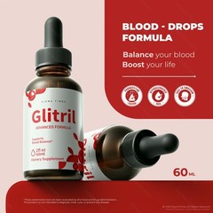 Glitril Drops – Blood Support, Balance & Circulation Liquid Supplement – 3 Pack