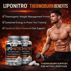 LIPONITRO Diet Pills That Work for Weight Management Support – 120 White Tablets