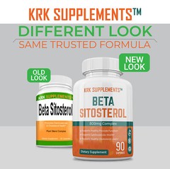 1 Bottle Beta Sitosterol 800mg Prostate Support Urinary Bladder KRK Supplements