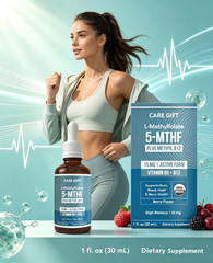 High Potency L-Methylfolate 15mg + B12 Liquid: Mood & Cognition + Free Shipping