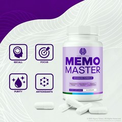 (5 pack) Memo Master – MemoMaster Brain Support for Focus & Cognitive Sharpness