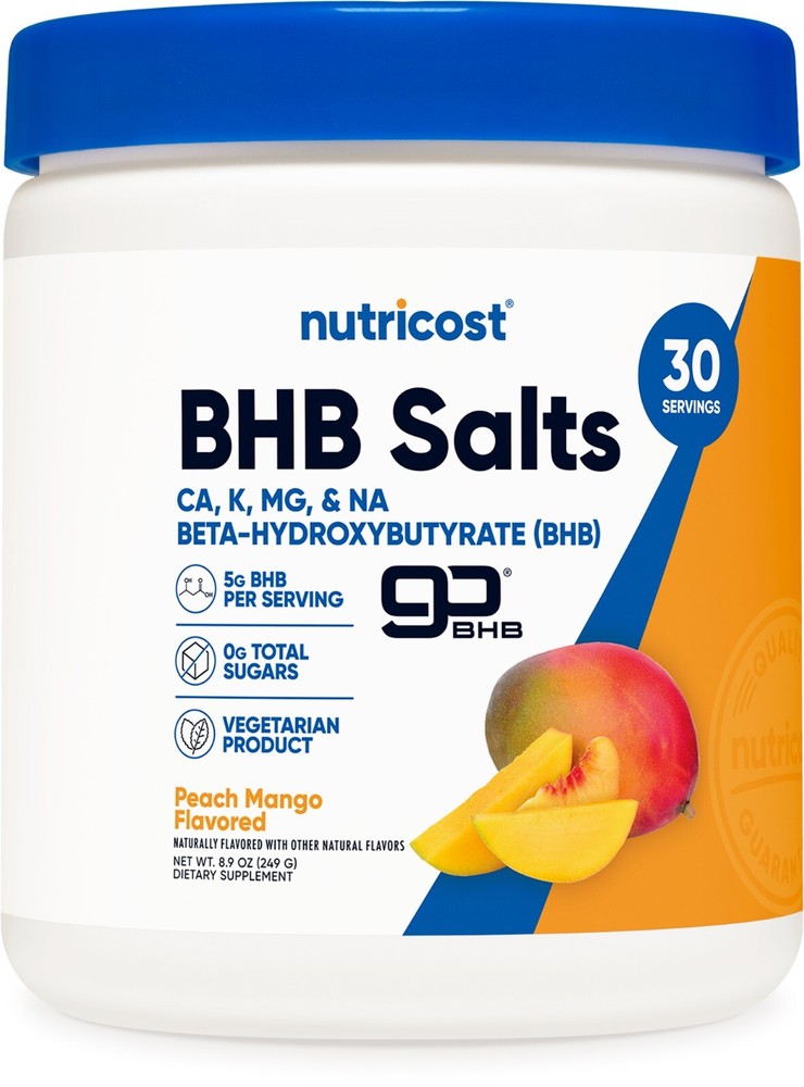 Nutricost BHB Salts Drink Mix (30 Servings, Peach Mango Flavored)