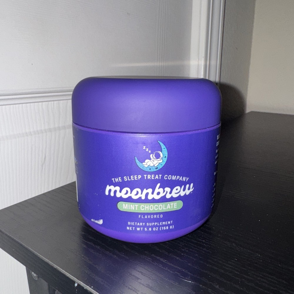 MoonBrew Sleep Supplement Mint Chocolate Powder 5.6oz Relaxation Aid -New Sealed