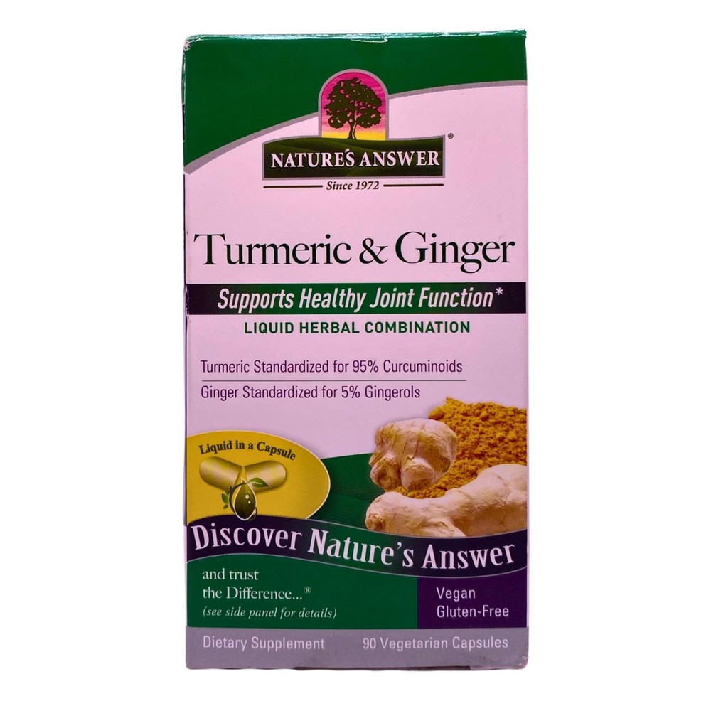 Nature’s Answer Turmeric & Ginger (90 Capsules) 1-Pack New Exp 04/2027
