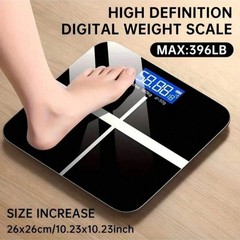 Smart Multi-Function Body Fat & Weight Bathroom Scale with Tempered Glass Wide P