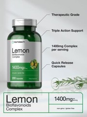 Lemon Bioflavonoids Complex 1400mg | 200 Capsules | Rutin, Hesperidin | Horbaach