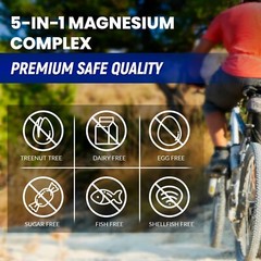 2 Pack 5-in-1 Magnesium Complex Supplement & Vitamin B-6 for Sleep Muscle Heart