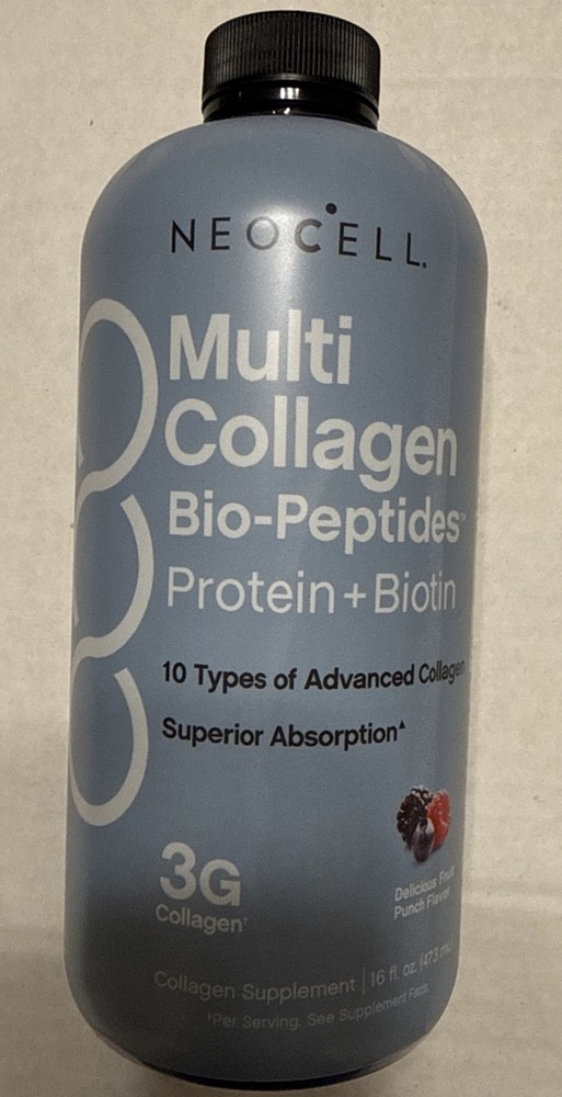 NEOCELL. MULTI. COLLAGEN BIO-PEPTIDES PROTEIN -BIOTIN Liquid New. Exp4/2028