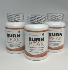 Burn Peak Advanced Weight Loss Support 90 Capsules 3 Pack Fat Burner Exp 10/2028