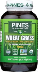 Pines International Wheat Grass 500 mg Gluten-Free, Kosher, Non-GMO, EXP 1 27