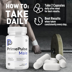 (5 Pack) Prime Pulse Advanced Male Health Support Supplement PrimePulse 300 Caps