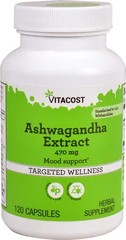 Vitacost Ashwagandha Extract – Standardized – 470 mg – 120 Capsules exp. 8/2027