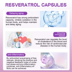 2 Bottles 1200MG Resveratrol Maximum Strength Natural AntiAging Antioxidant