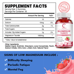 2 Bottles Magnesium Taurate Gummies for Sleep, Muscle, and Heart Health Support