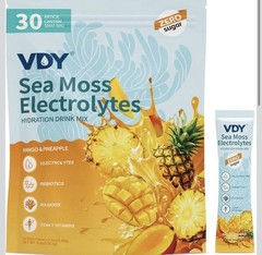 VDY Sea Moss Electrolyte Hydration Drink Mix Mango Pineapple 30 Sugar-Free