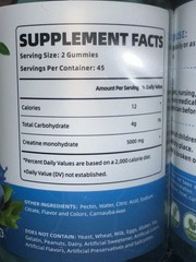 Creatine Monohydrate Gummies ~ 2 Bottles (90 Ea)~Blueberry~NOAVII~11/26