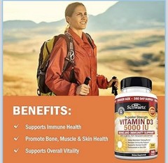 BioSchwartz Vitamin D3 5000 IU (125 mcg) Immune Support 360 Softgels each. 2 PK!