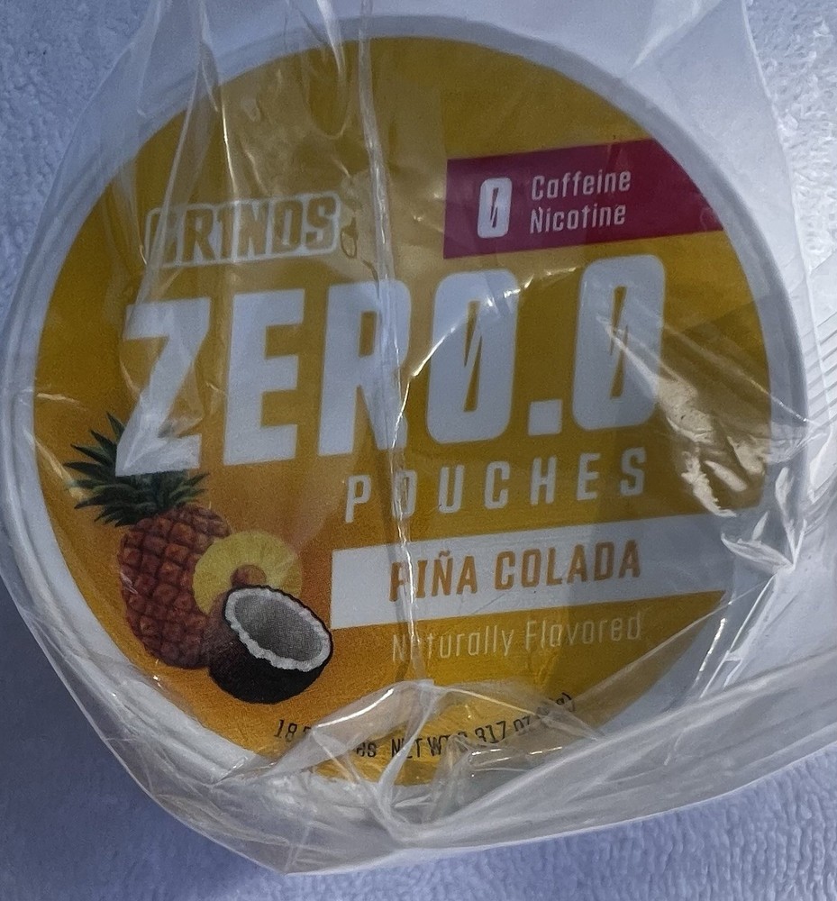 Grinds Zero.0 Sugar-Free Energy Pouches Piña Colada Flavor, 18 Count.