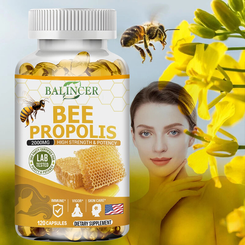 Propolis Supports Immune System Promotes Skin Health Antioxidant 120 Pills