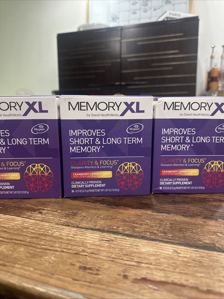 Memory XL Supplement for Memory Clarity Focus 3 Box 30 Packets Cranberry Lemon