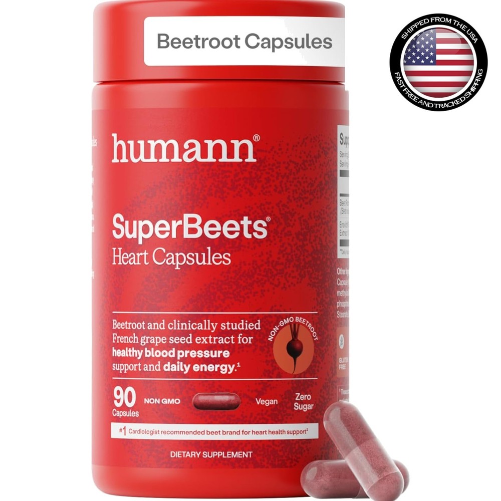 Superbeets Beet Root Capsules Quick Release 1000Mg, Helps Support Nitric Oxide P