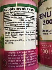 6 Bottles BULK LOT Postnatal Fenugreek Nursing Support 100 Cap NEW & SEALED 7/26