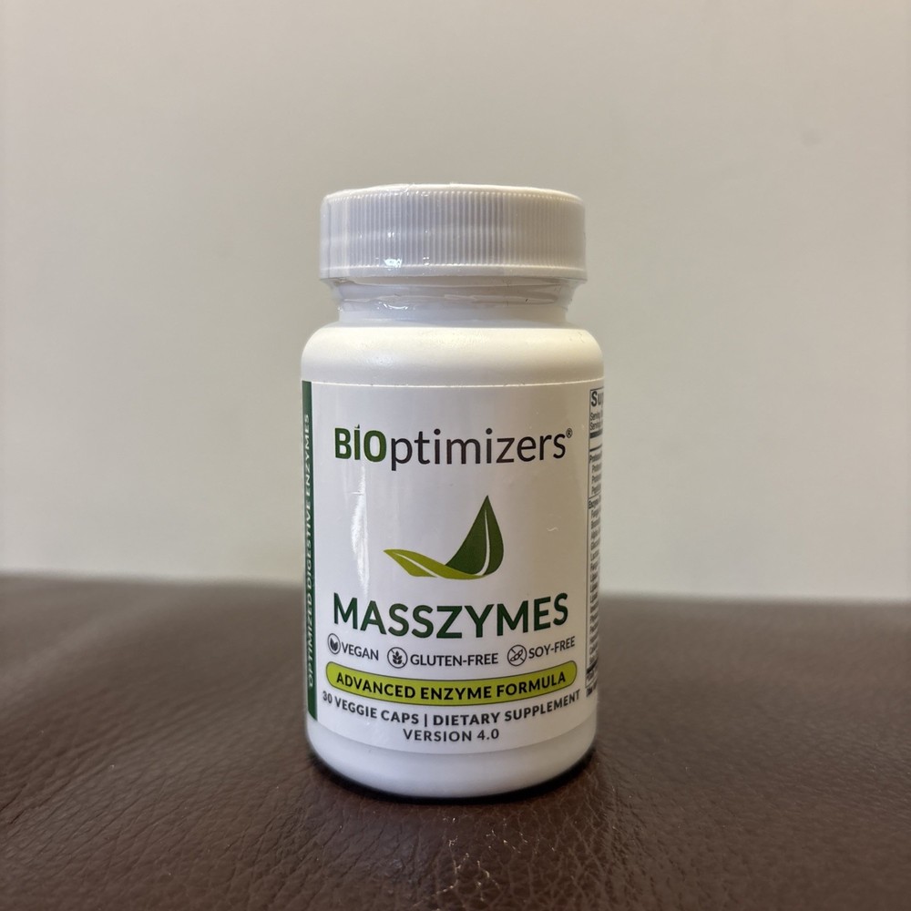 BiOptimizers MassZymes Digestive Enzymes 30 Caps New Sealed Exp 04/2027